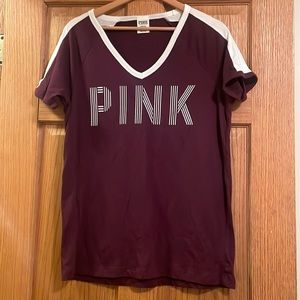 🔥2 for $10🔥 PINK maroon and white baseball tee